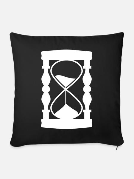 Sablier - Housse de coussin décorative 45 x 45 cm - noir