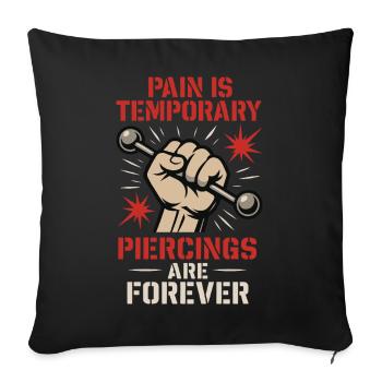Piercing Addict Body Mod Enthusiast - Sofa pillowcase 17,3'' x 17,3'' (45 x 45 cm) - black - Front