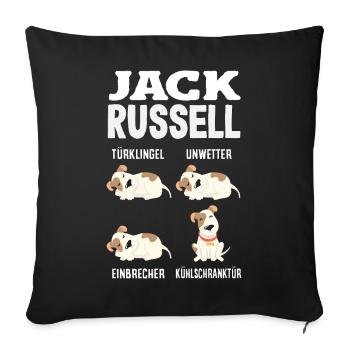 Drôle de Jack Russell Propriétaire Cadeau - Housse de coussin décorative 45 x 45 cm - noir - Devant