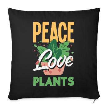 Cadeaux pour les jardins et les amoureux des plantes - Housse de coussin décorative 45 x 45 cm - noir - Devant