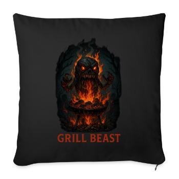 Grill Beast - Sofa pillowcase 17,3'' x 17,3'' (45 x 45 cm) - black - Front