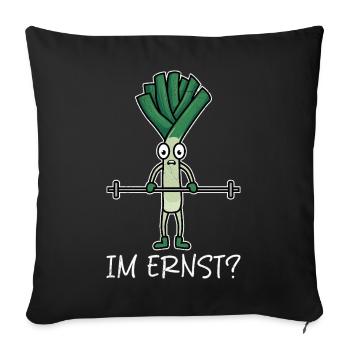 Weightlifters SERIOUSLY??? Gym Fun - Sofa pillowcase 17,3'' x 17,3'' (45 x 45 cm) - black - Front