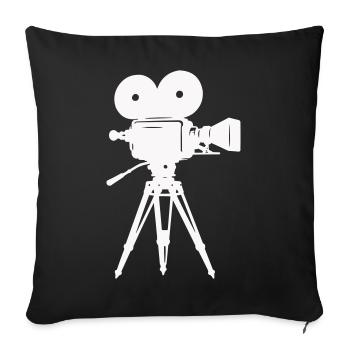 Caméra à pellicule Caméra - Housse de coussin décorative 45 x 45 cm - noir - Devant
