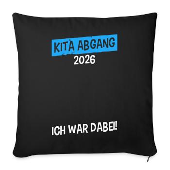 Kita Departure Kita Abatever 2026 - Sofa pillowcase 17,3'' x 17,3'' (45 x 45 cm) - black - Front