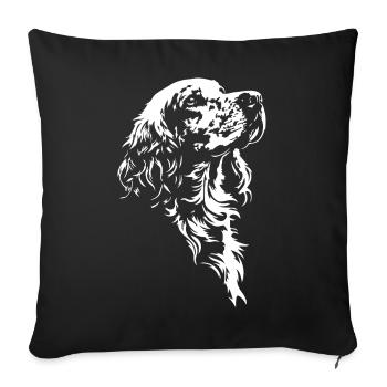 English Setter Silhouette Hunting Dogs Dogs Wilsigns - Sofa pillowcase 17,3'' x 17,3'' (45 x 45 cm) - black - Front