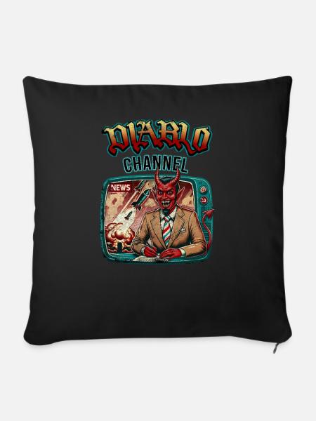 Diablo-Kanal - Sofakissenbezug 45 x 45 cm - Schwarz