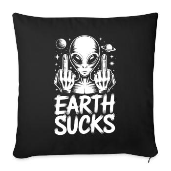 Alien Stinkfinger - Sofa pillowcase 17,3'' x 17,3'' (45 x 45 cm) - black - Front