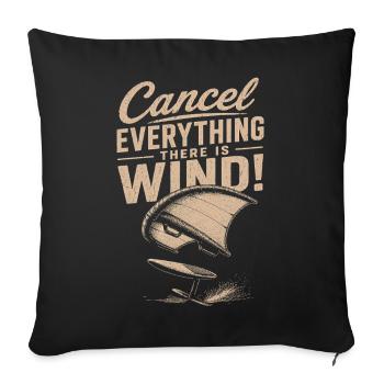 Windstorm Windsurf Statement - Sofa pillowcase 17,3'' x 17,3'' (45 x 45 cm) - black - Front