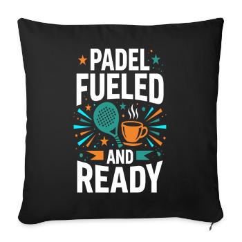 Padel-mädchen Padel-spieler Padel-tennis-geschenk - Sofakissenbezug 45 x 45 cm - Schwarz - Vorne