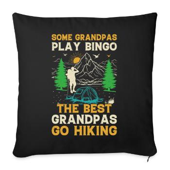 Certains grands-pères jouent au bingo, les meilleurs grands-papys font du Hiki - Housse de coussin décorative 45 x 45 cm - noir - Devant