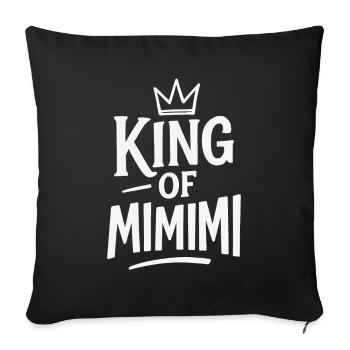 King of Mimimi Crown Sarcastic King - Sofa pillowcase 17,3'' x 17,3'' (45 x 45 cm) - black - Front