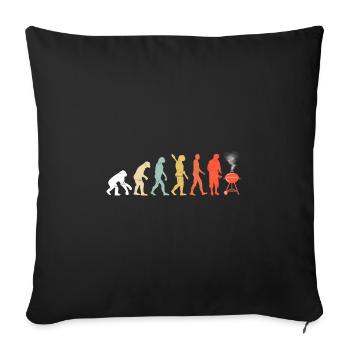 Barbeque Evolution BBQ Lover Grilling Meat Grill - Sofa pillowcase 17,3'' x 17,3'' (45 x 45 cm) - black - Front