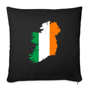 Ireland - Sofa pillowcase 17,3'' x 17,3'' (45 x 45 cm) - black - Front