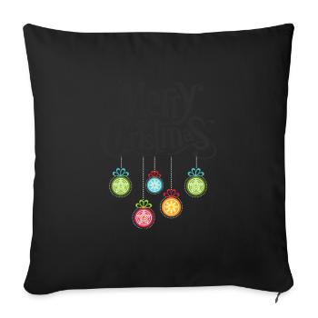 Joyeux Noël - Housse de coussin décorative 45 x 45 cm - noir - Devant