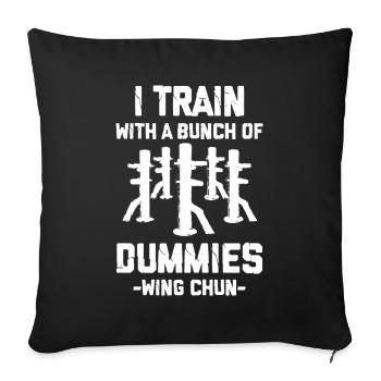 Wing Chun Humor Für Kampfsportler - Sofakissenbezug 45 x 45 cm - Schwarz - Vorne