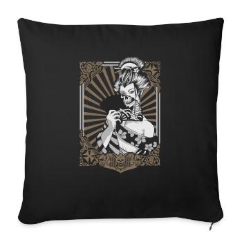 Zombie Geisha - Sofa pillowcase 17,3'' x 17,3'' (45 x 45 cm) - black - Front