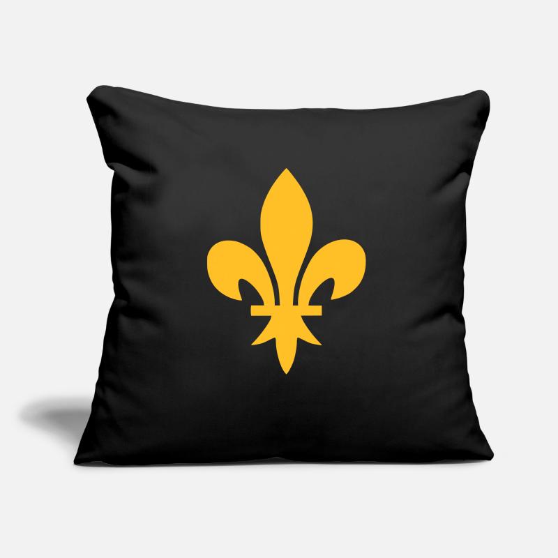 Fleur de lys Housse de coussin décorative 45 x 45 cm