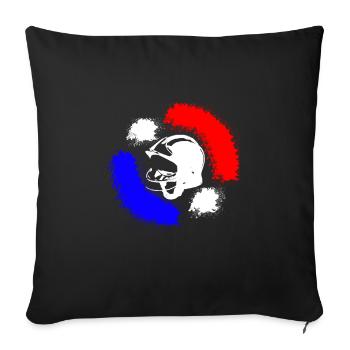 firefighter from France - Sofa pillowcase 17,3'' x 17,3'' (45 x 45 cm) - black - Front