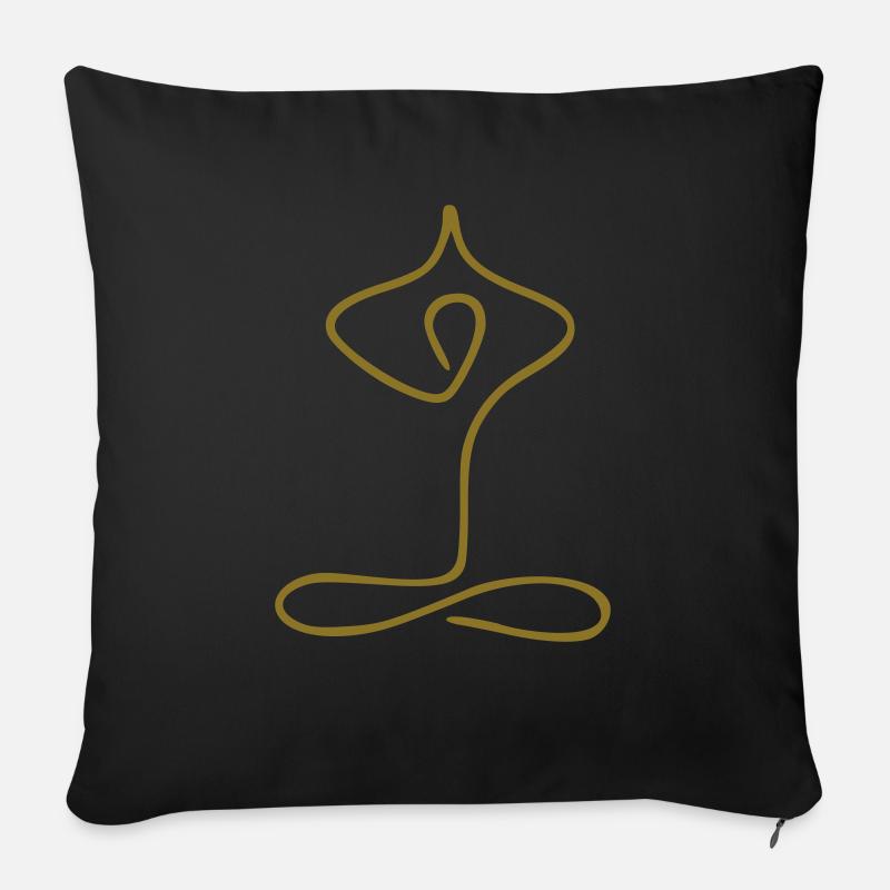yoga - Sofakissenbezug 45 x 45 cm - Schwarz