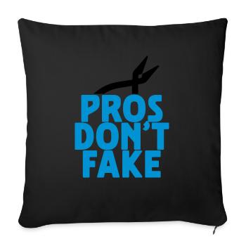 PROS DON'T FAKE - Sofa pillowcase 17,3'' x 17,3'' (45 x 45 cm) - black - Front