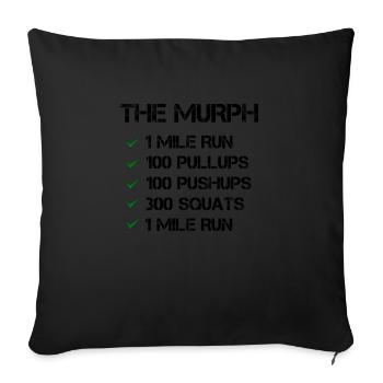 The Murph - Housse de coussin décorative 45 x 45 cm - noir - Devant