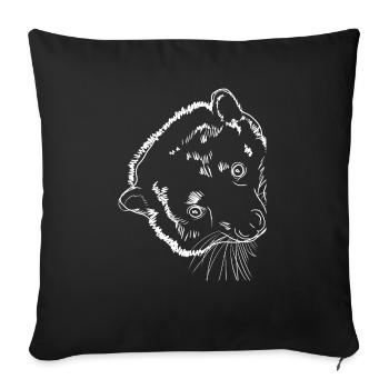 Funny Binturong Animal - Sofa pillowcase 17,3'' x 17,3'' (45 x 45 cm) - black - Front