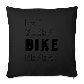 biker - Sofa pillowcase 17,3'' x 17,3'' (45 x 45 cm) - black - Front