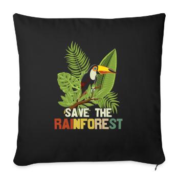 Save the Earth Environmental Protection - Sofa pillowcase 17,3'' x 17,3'' (45 x 45 cm) - black - Front
