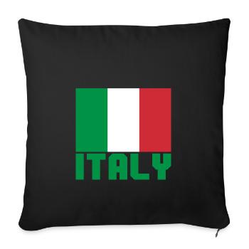 Italie - Housse de coussin décorative 45 x 45 cm - noir - Devant
