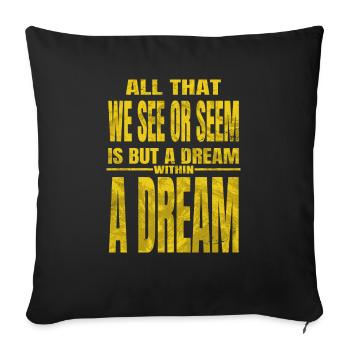 livres café idée cadeau livre chat vin livre citations - Housse de coussin décorative 45 x 45 cm - noir - Devant
