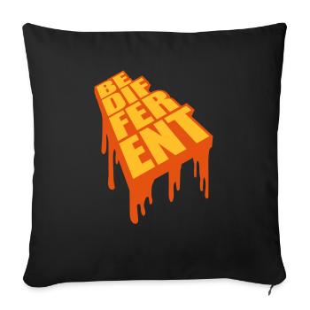 Be different Logo Design - Sofa pillowcase 17,3'' x 17,3'' (45 x 45 cm) - black - Front