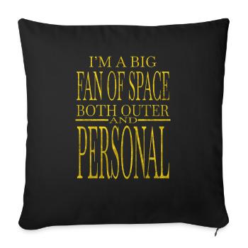bday joke funny sayings astronomy tshirt - Sofa pillowcase 17,3'' x 17,3'' (45 x 45 cm) - black - Front