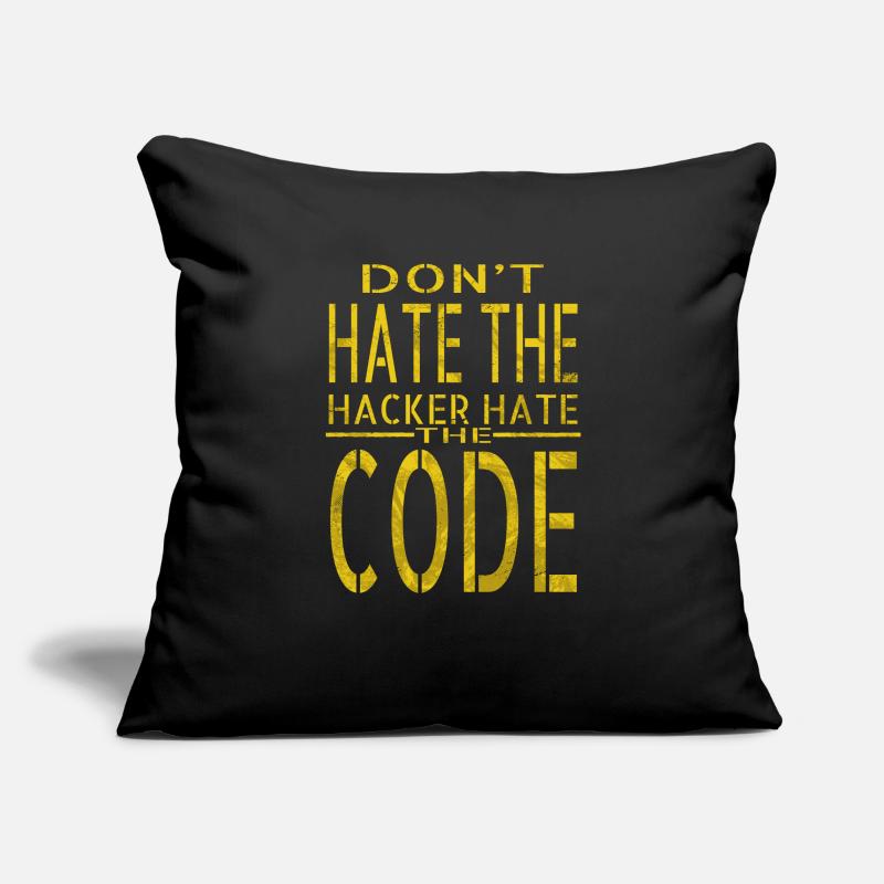 bday anniversaire cadeau idée hack out hacking coder Housse de coussin décorative 45 x 45 cm