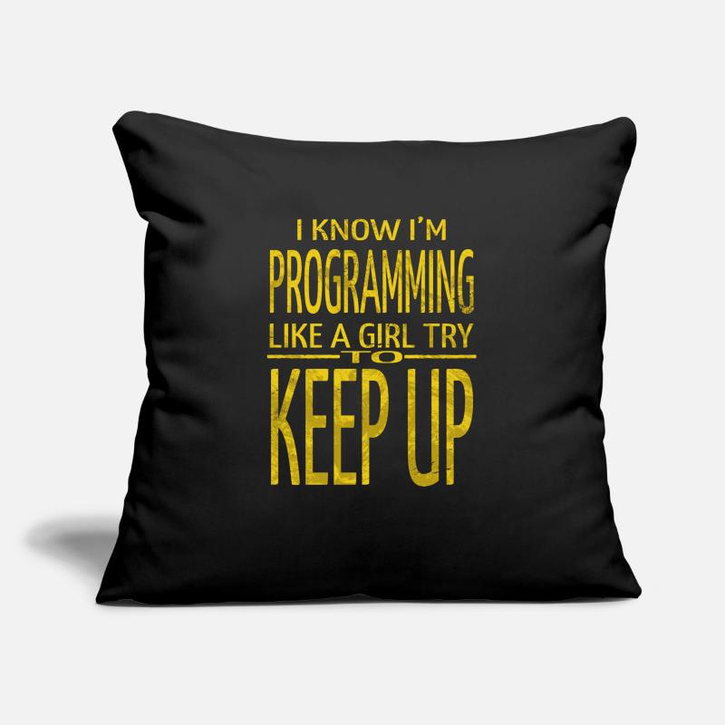 Computer Language Bday Statement Backend Developer Sofa pillowcase 17,3'' x 17,3'' (45 x 45 cm)