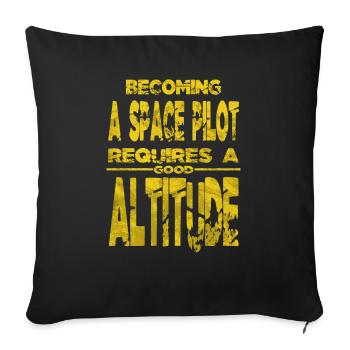 Idée présente astronomie tshirt planètes génial - Housse de coussin décorative 45 x 45 cm - noir - Devant