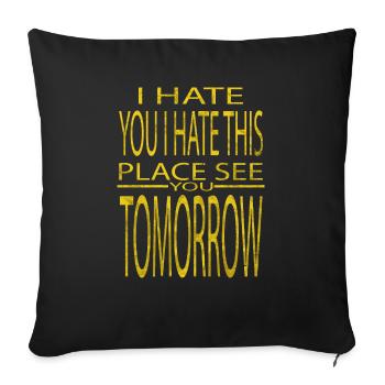 Statement Sport present idea disc brake - Sofa pillowcase 17,3'' x 17,3'' (45 x 45 cm) - black - Front