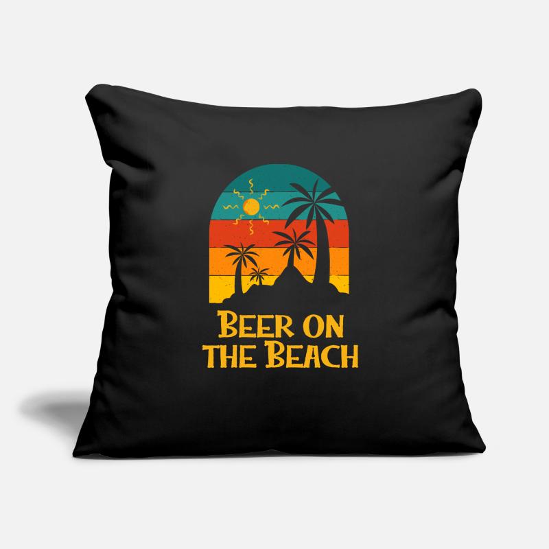 Beer on the Beach Drinking Party Drinker Ocean Sofakissenbezug 45 x 45 cm