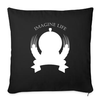 Beer Wine Whiskey Schnapps Alcohol - Sofa pillowcase 17,3'' x 17,3'' (45 x 45 cm) - black - Front