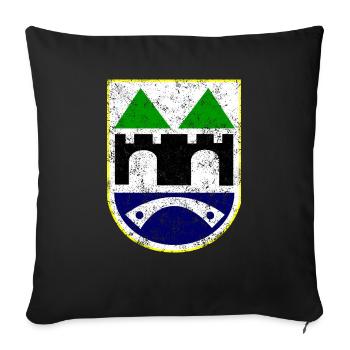 Sarajevo - Housse de coussin décorative 45 x 45 cm - noir - Devant