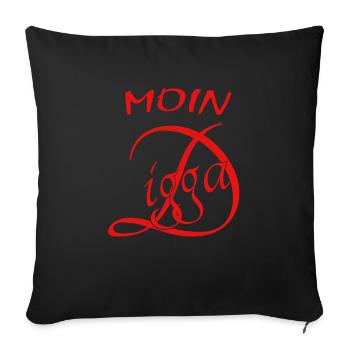 Moin Digga - Sofakissenbezug 45 x 45 cm - Schwarz - Vorne