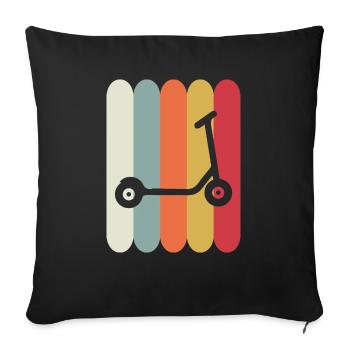 E-Scooter Roller Scooter - Housse de coussin décorative 45 x 45 cm - noir - Devant