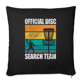 Équipe officielle de recherche de disque Disc Throwing Folf - Housse de coussin décorative 45 x 45 cm - noir - Devant