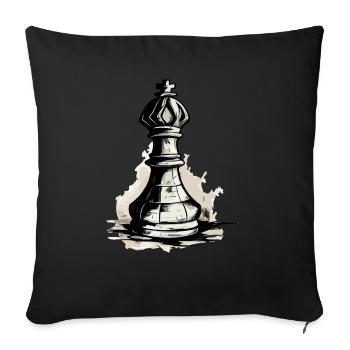 Le roi noir n°1 - Housse de coussin décorative 45 x 45 cm - noir - Devant