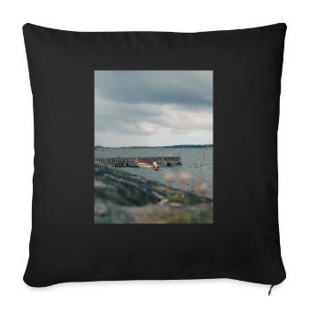 océan - Housse de coussin décorative 45 x 45 cm - noir - Devant