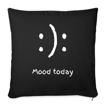 humeur aujourd’hui - Housse de coussin décorative 45 x 45 cm - noir - Devant