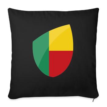 Drapeau Bénin - Housse de coussin décorative 45 x 45 cm - noir - Devant