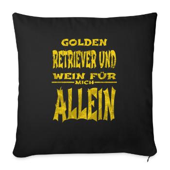 Idée cadeau de dégustation de vin drôle - Housse de coussin décorative 45 x 45 cm - noir - Devant