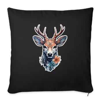 Chevreuils jeunes - Housse de coussin décorative 45 x 45 cm - noir - Devant