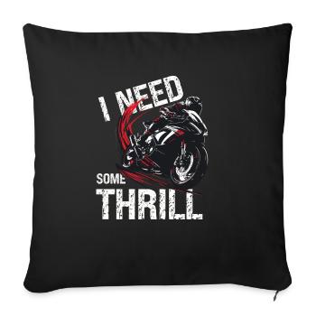 Freedom Trail: Biker Soul, Gift - Sofa pillowcase 17,3'' x 17,3'' (45 x 45 cm) - black - Front