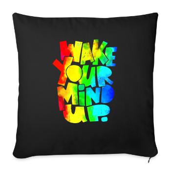 Vacation Late Summer Summer Vacation Holiday Sea Quote - Sofa pillowcase 17,3'' x 17,3'' (45 x 45 cm) - black - Front